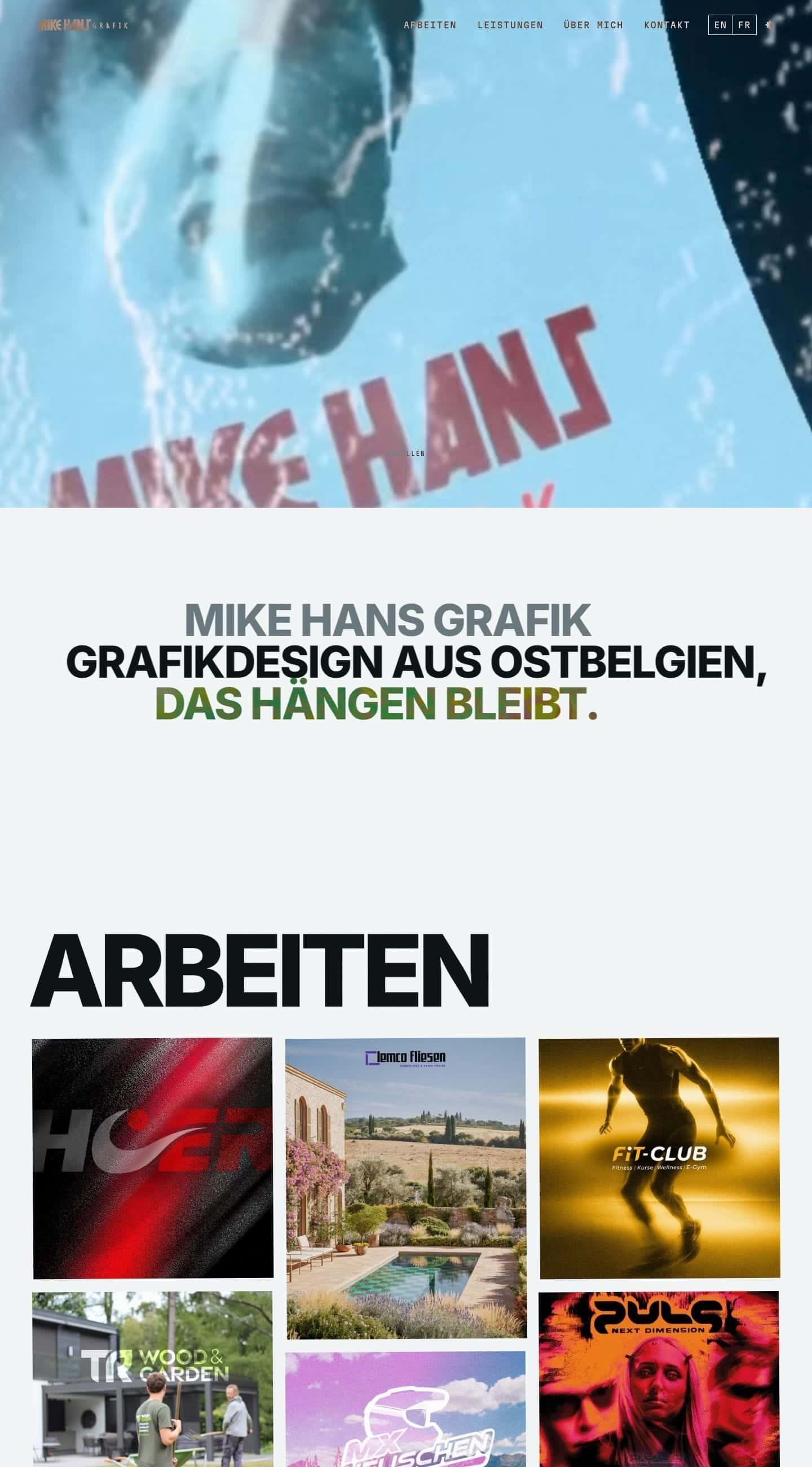 Mike Hans Grafik, le début du site sur ordinateur