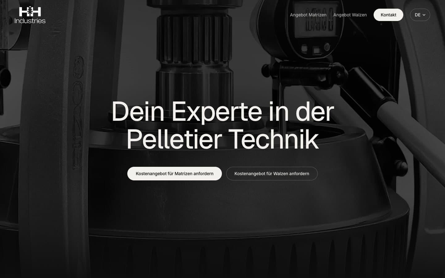Henkes Industries, desktop view