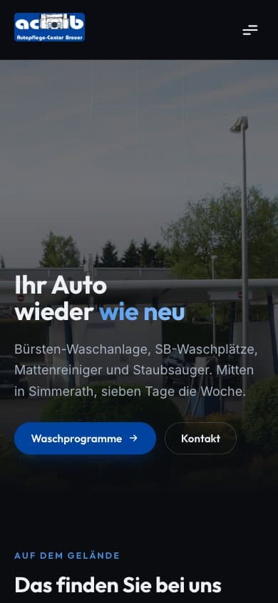 ACB Waschanlage, on mobile