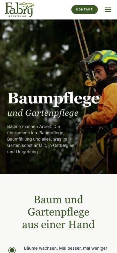Fabry Baumpflege, on mobile