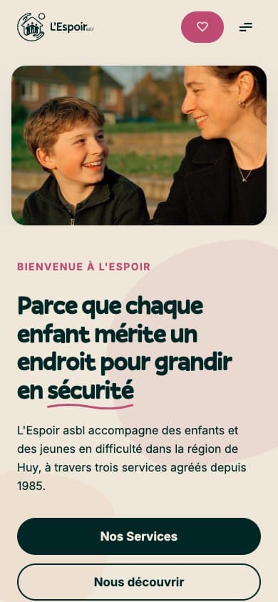 L'Espoir, on mobile