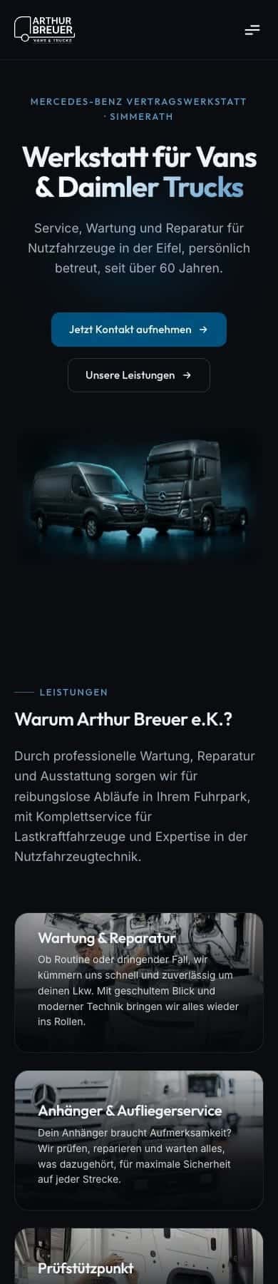 Mercedes Breuer, der Anfang der Seite am Telefon